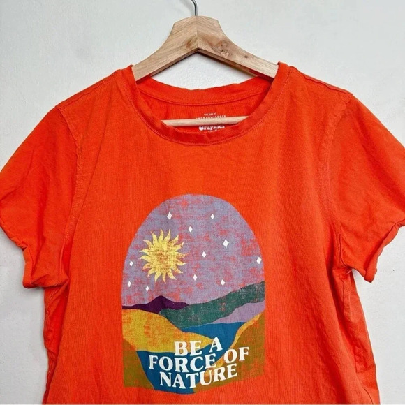 Anthropologie Womens Size Xsmall Graphics and  Grain Force of Nature Tee - Picture 3 of 12